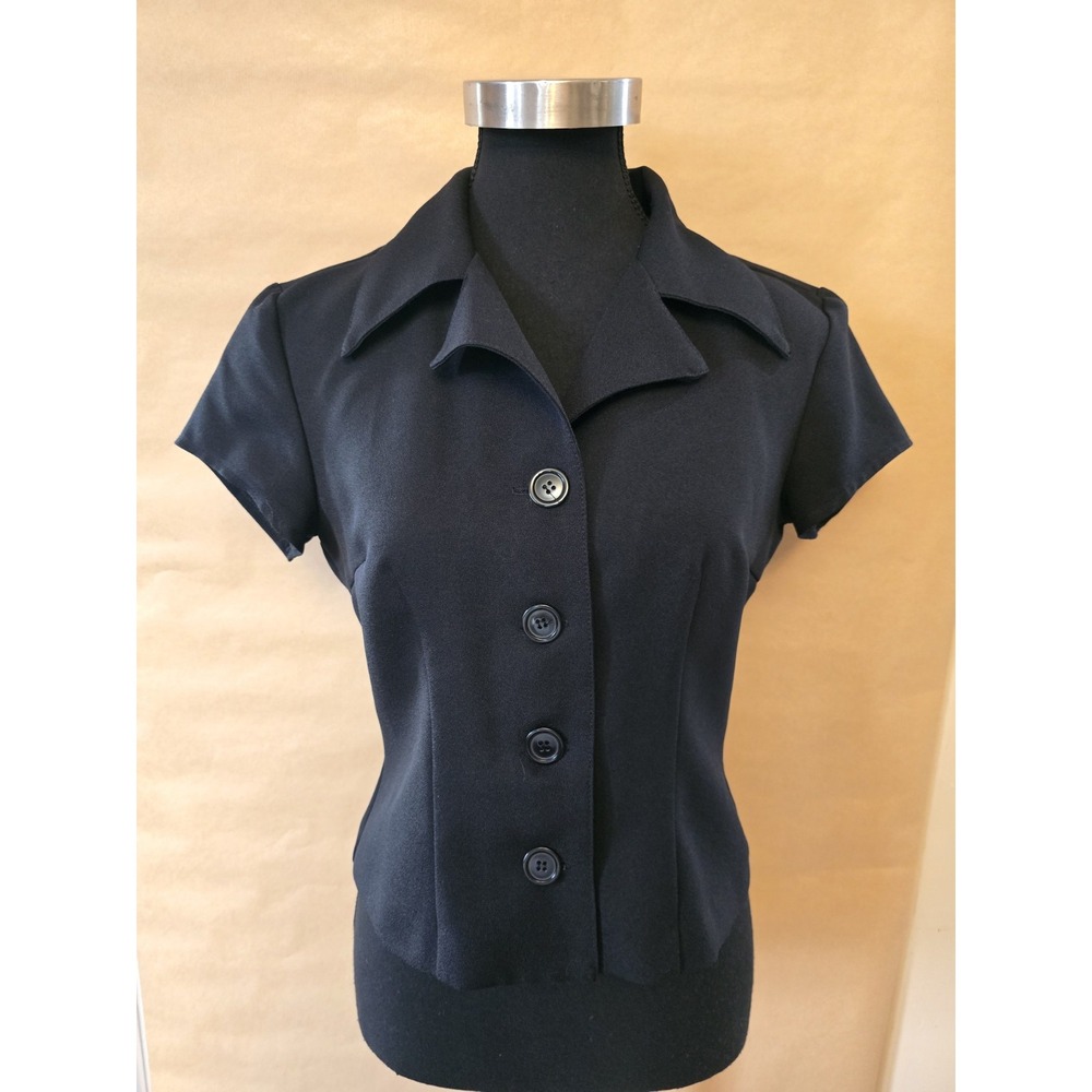 Y2k  Prima Donna Whimsygoth Black‎ Cap Sleeve Vest/Top Size 5/6